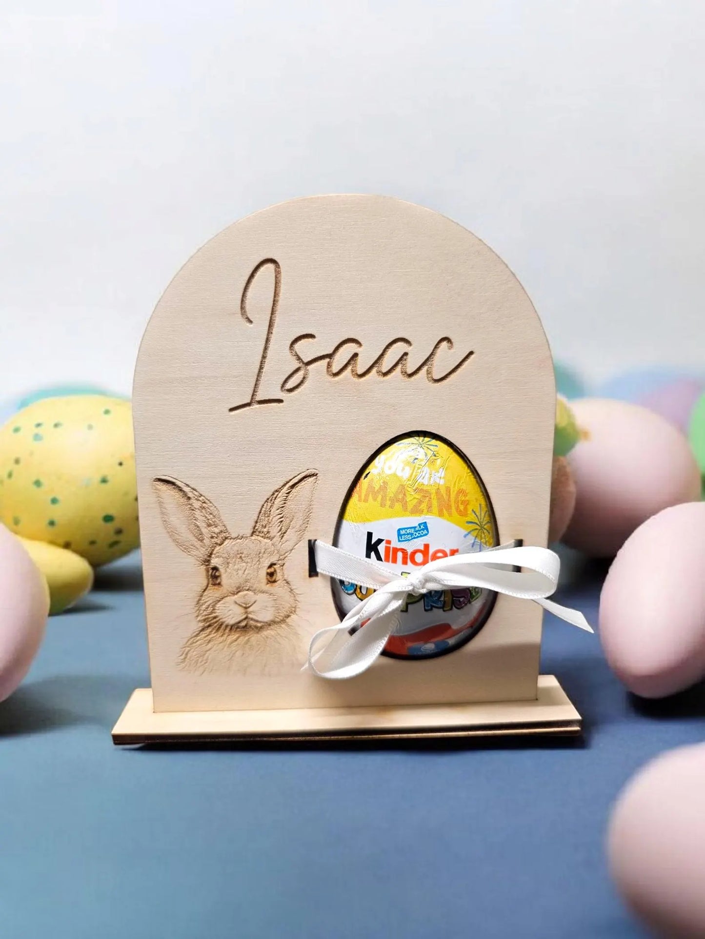 Personalised bunny egg holder, chocolate egg holder, Easter egg, Easter bunny, egg hunt, Easter egg gift