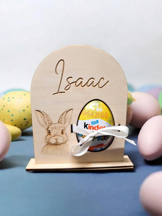 Personalised bunny egg holder, chocolate egg holder, Easter egg, Easter bunny, egg hunt, Easter egg gift