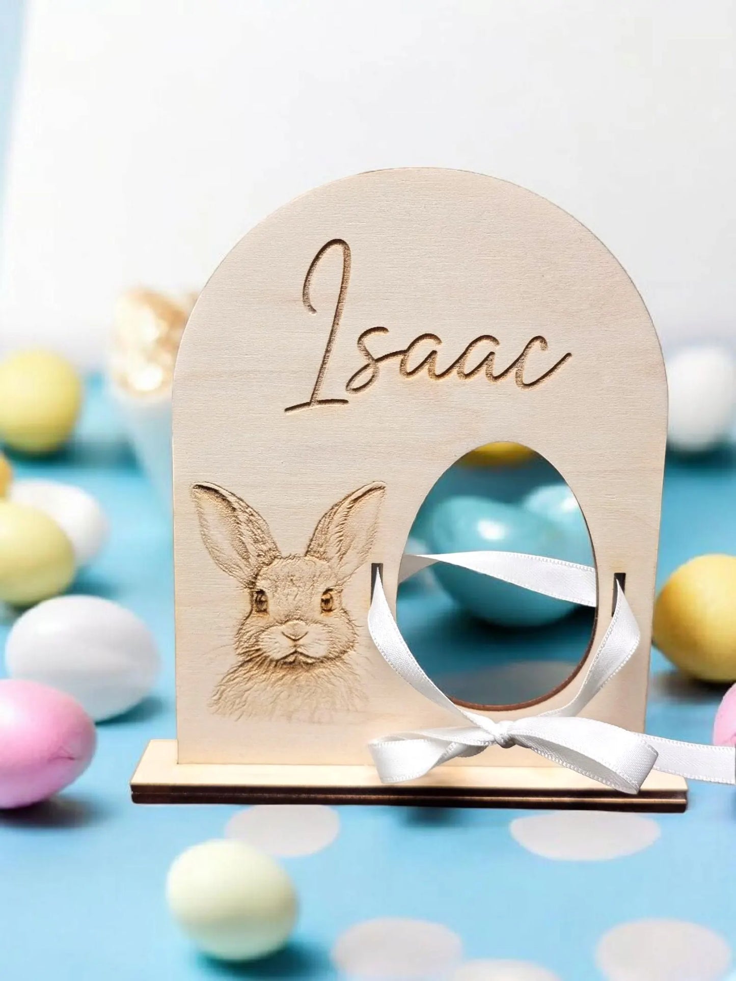 Personalised bunny egg holder, chocolate egg holder, Easter egg, Easter bunny, egg hunt, Easter egg gift