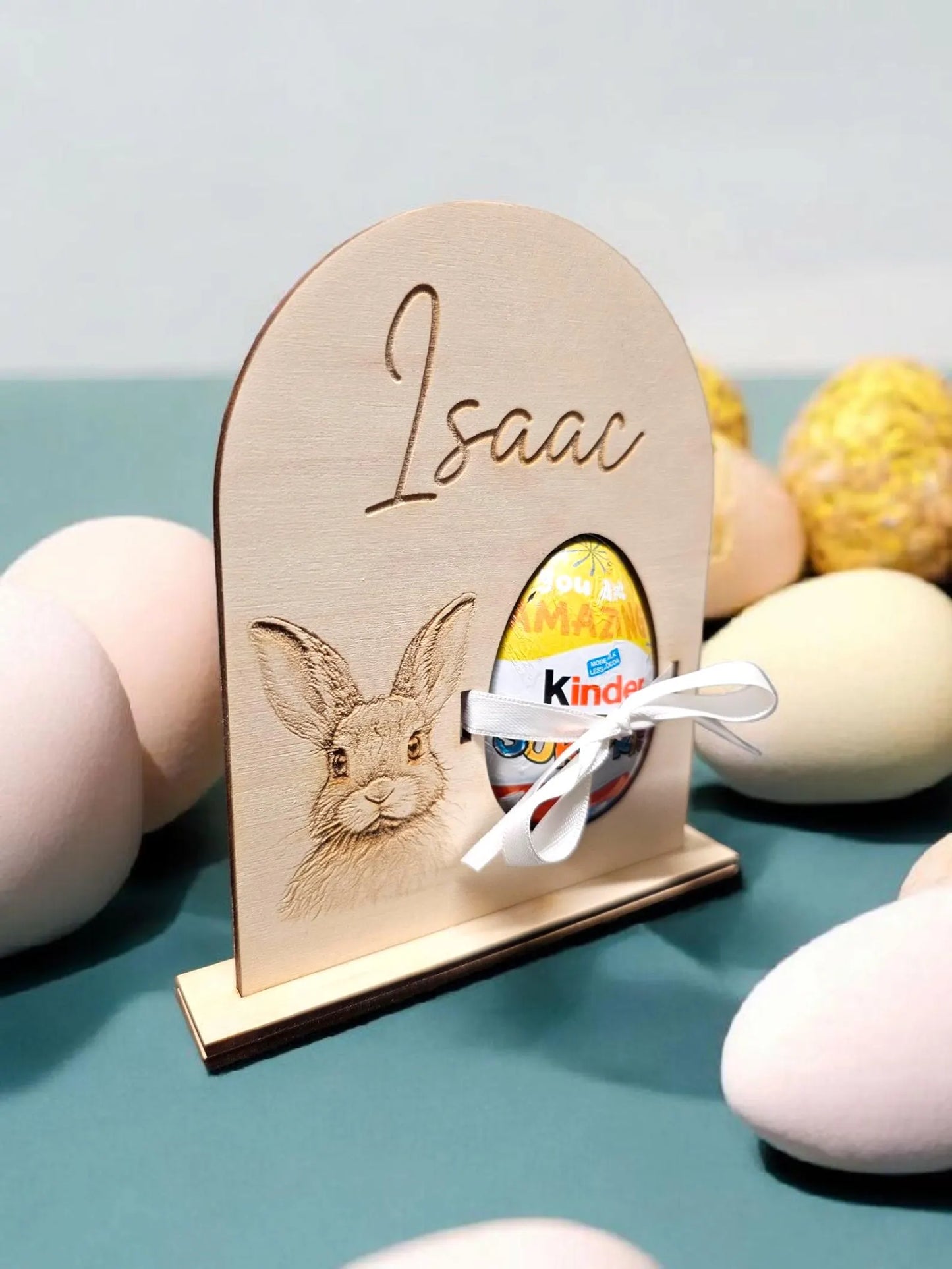 Personalised bunny egg holder, chocolate egg holder, Easter egg, Easter bunny, egg hunt, Easter egg gift