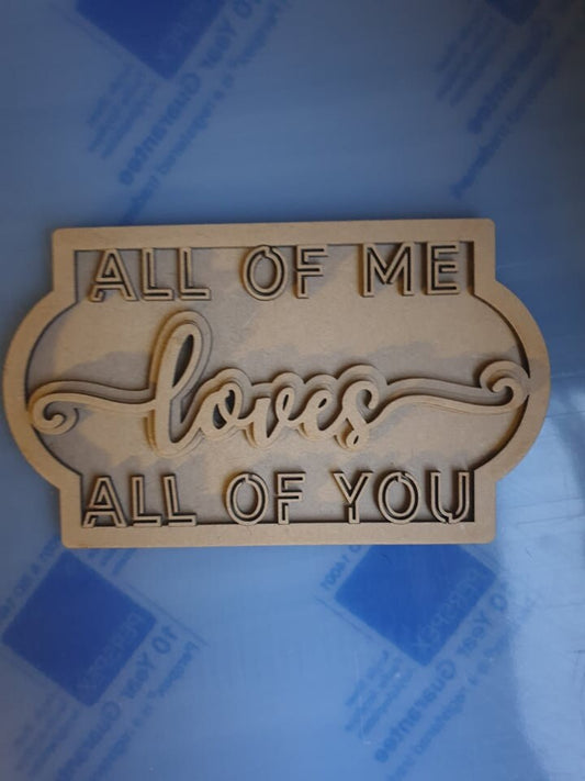 Wooden Love Expression Plaque Blanks