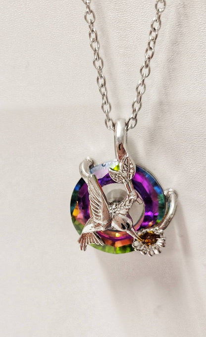 humming Bird urn necklace, urn necklace, pet loss, loss of loved one, keepsake
