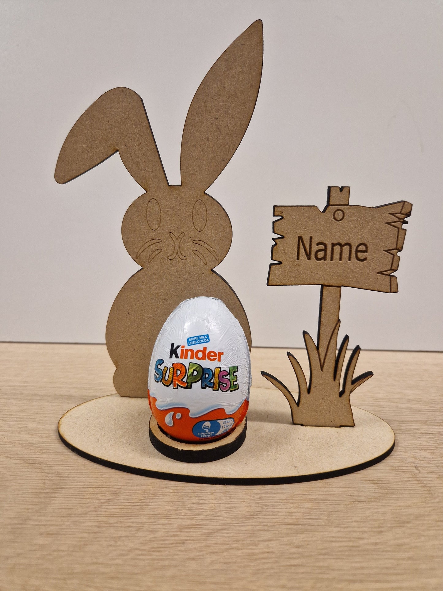 Easter bunny crème egg holder, mdf Easter egg holder laser cut crème egg holder, personalised egg holder