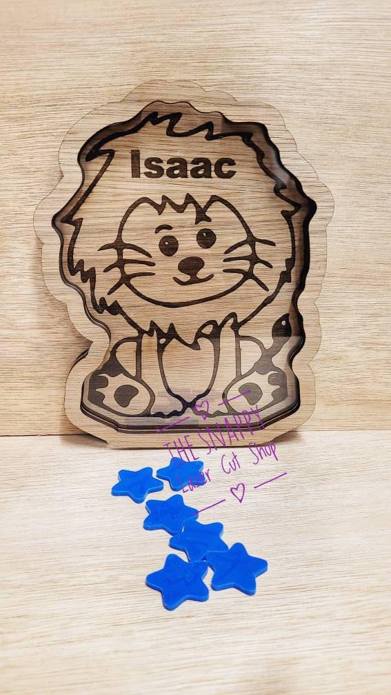 Personalised reward jar, animal reward jar, oak reward jar, children's rewards,