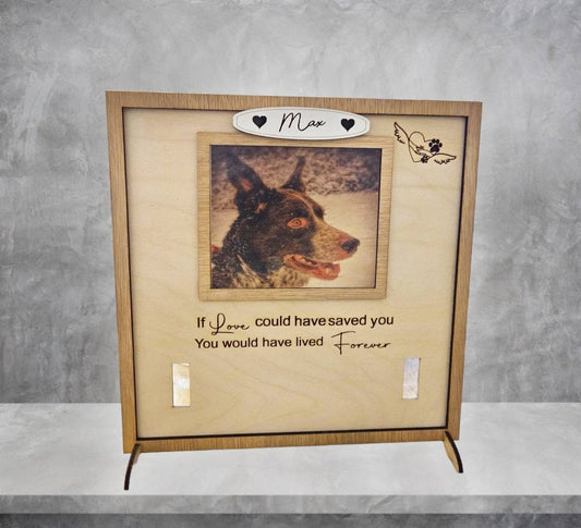 Personalised picture pet memorial,collar frame memorial,Personalised gift, in loving memory, pet memorial.