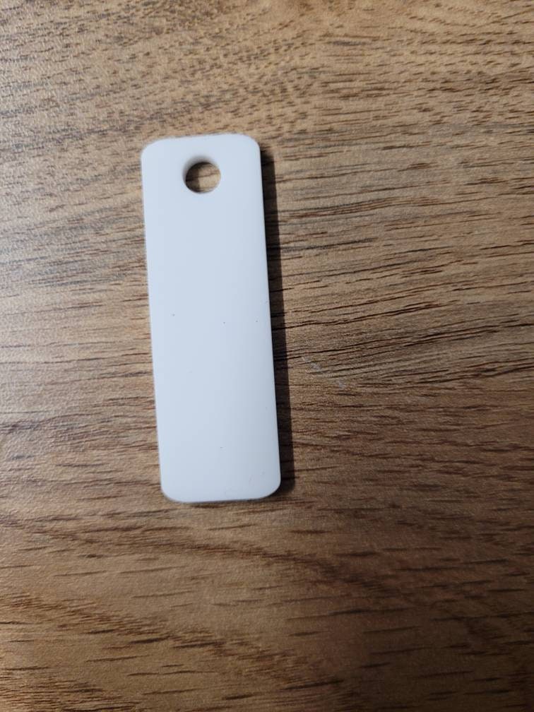 Rectangle number plate keyring blanks, acrylic blank, fathers day gift blanks. Pack of 10