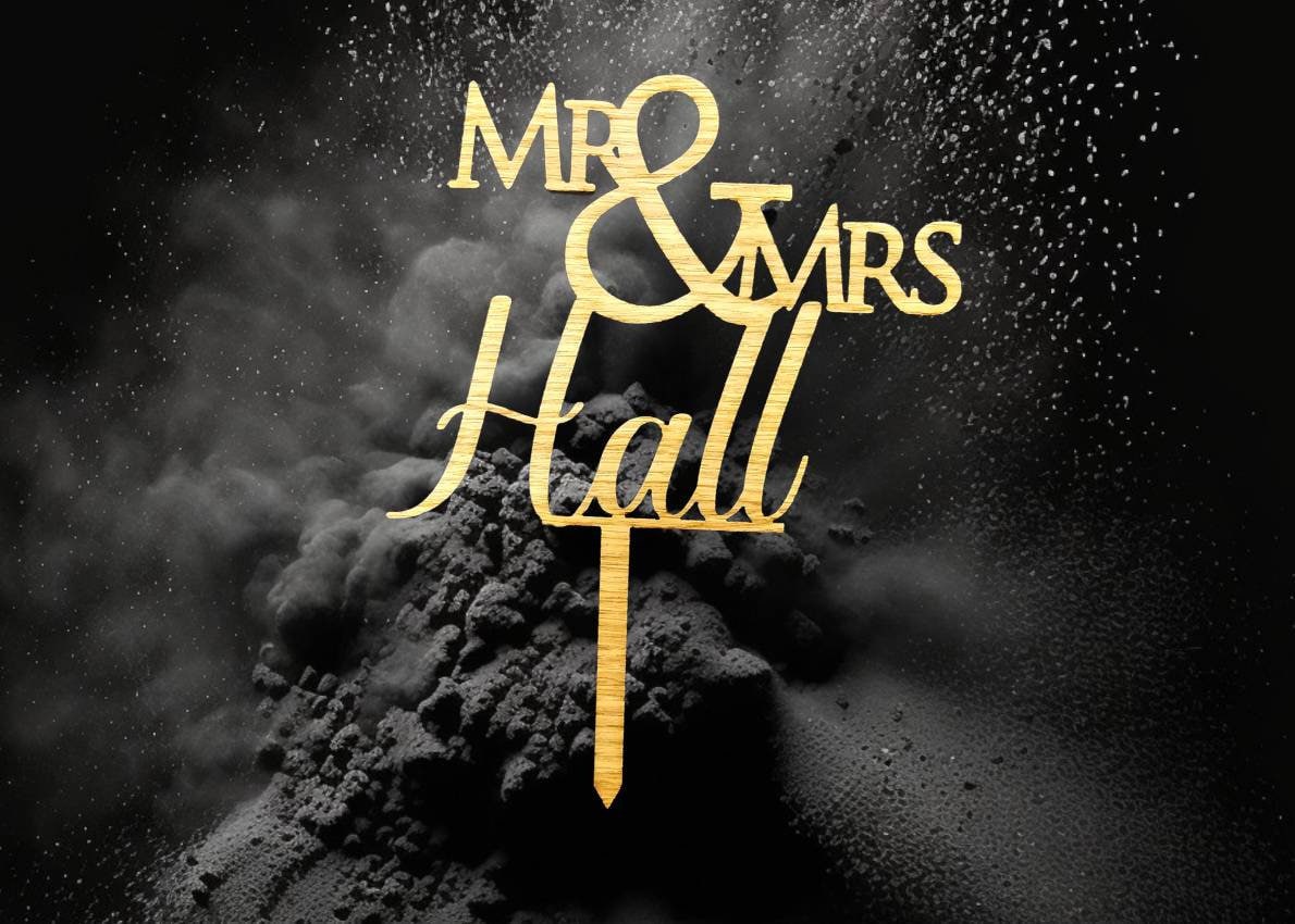 Personalised Mr & Mrs cake topper, Wedding cake topper, Personalised wedding cake topper, cake topper,