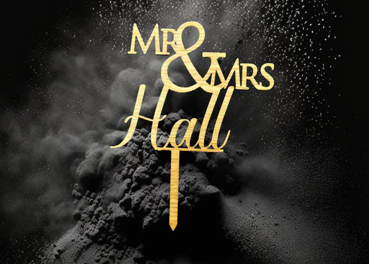 Personalised Mr & Mrs cake topper, Wedding cake topper, Personalised wedding cake topper, cake topper,