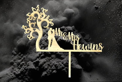 Personalised wedding cake topper, cake topper, personalised, rustic, wedding decor