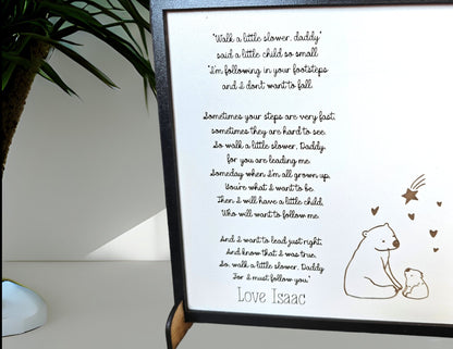 Personalised gift for dad, Personalised frame, fathers day gift, gift for dad, Personalised gift