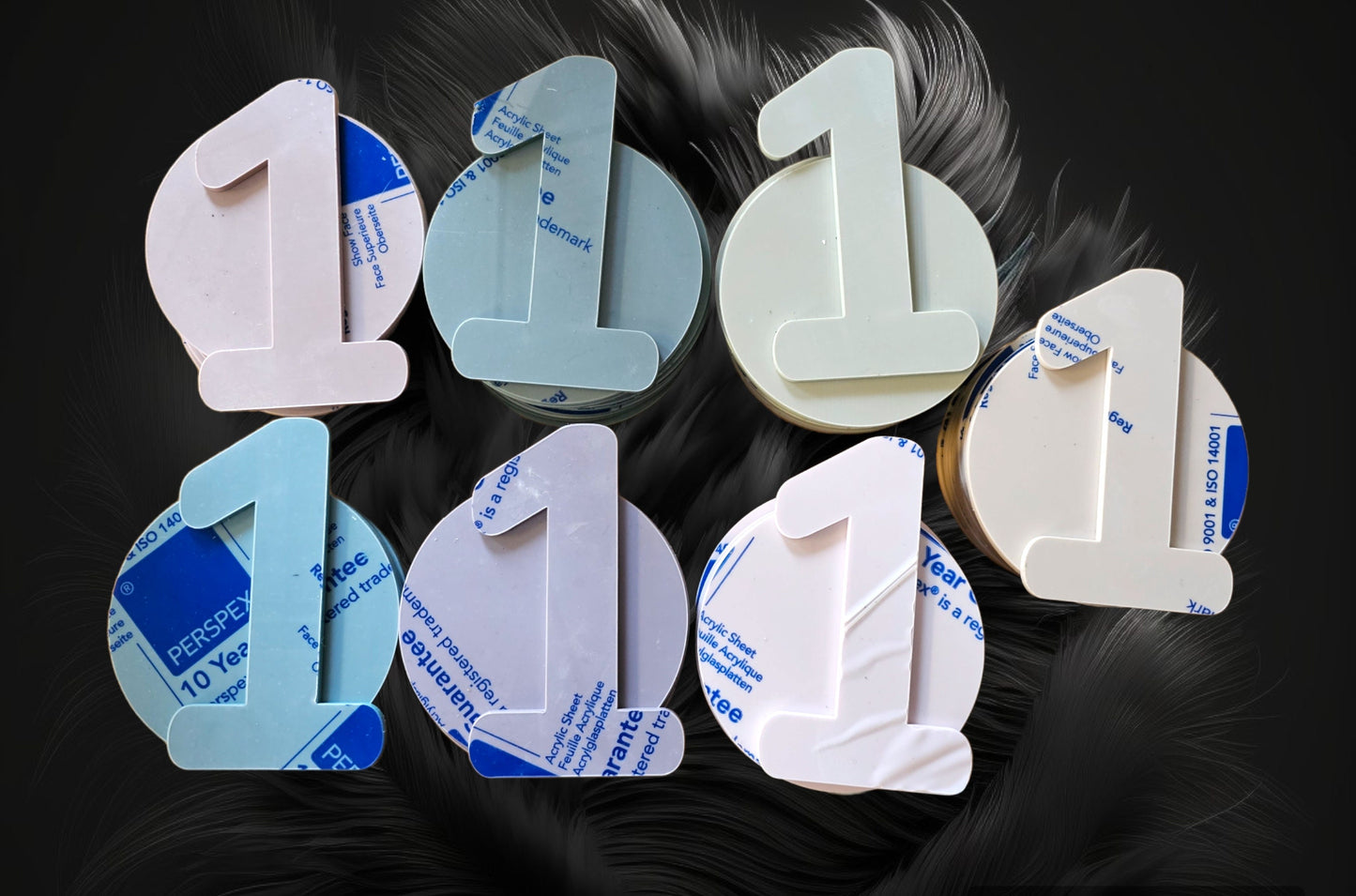 Matt acrylic milestone blanks, milestone blanks set, acrylic blanks, birth announcement blanks, matt acrylic, acrylic blanks