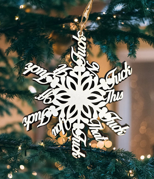 F bomb, F*ckflake, Christmas decoration, funny Christmas decoration, Adult Christmas decoration, office gift, secret santa, adult humour