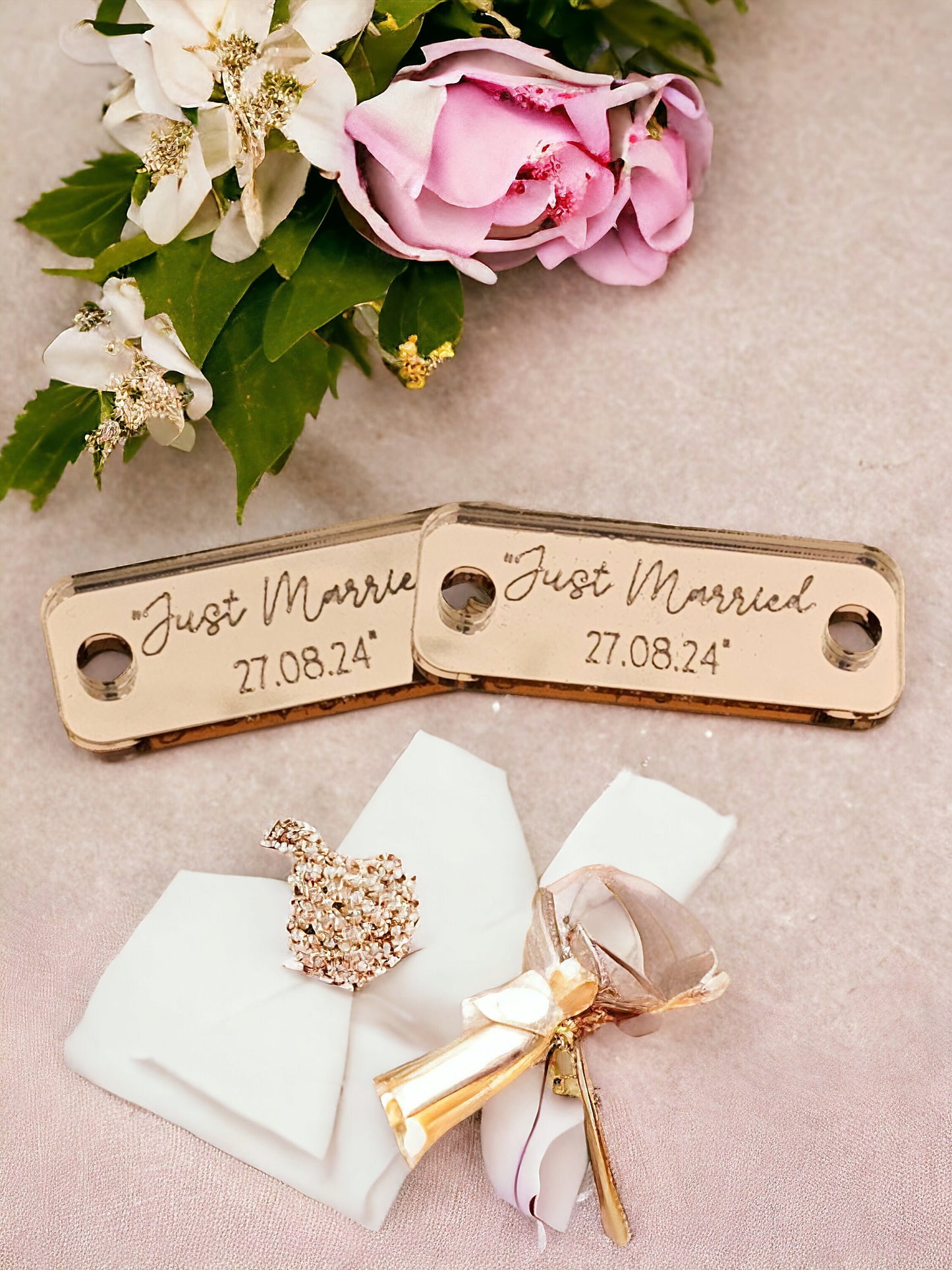 Personalised trainer tags, wedding shoes, Personalised wedding shoes, Bride, Groom, Mr and Mr, Mrs and Mrs, pair of tags