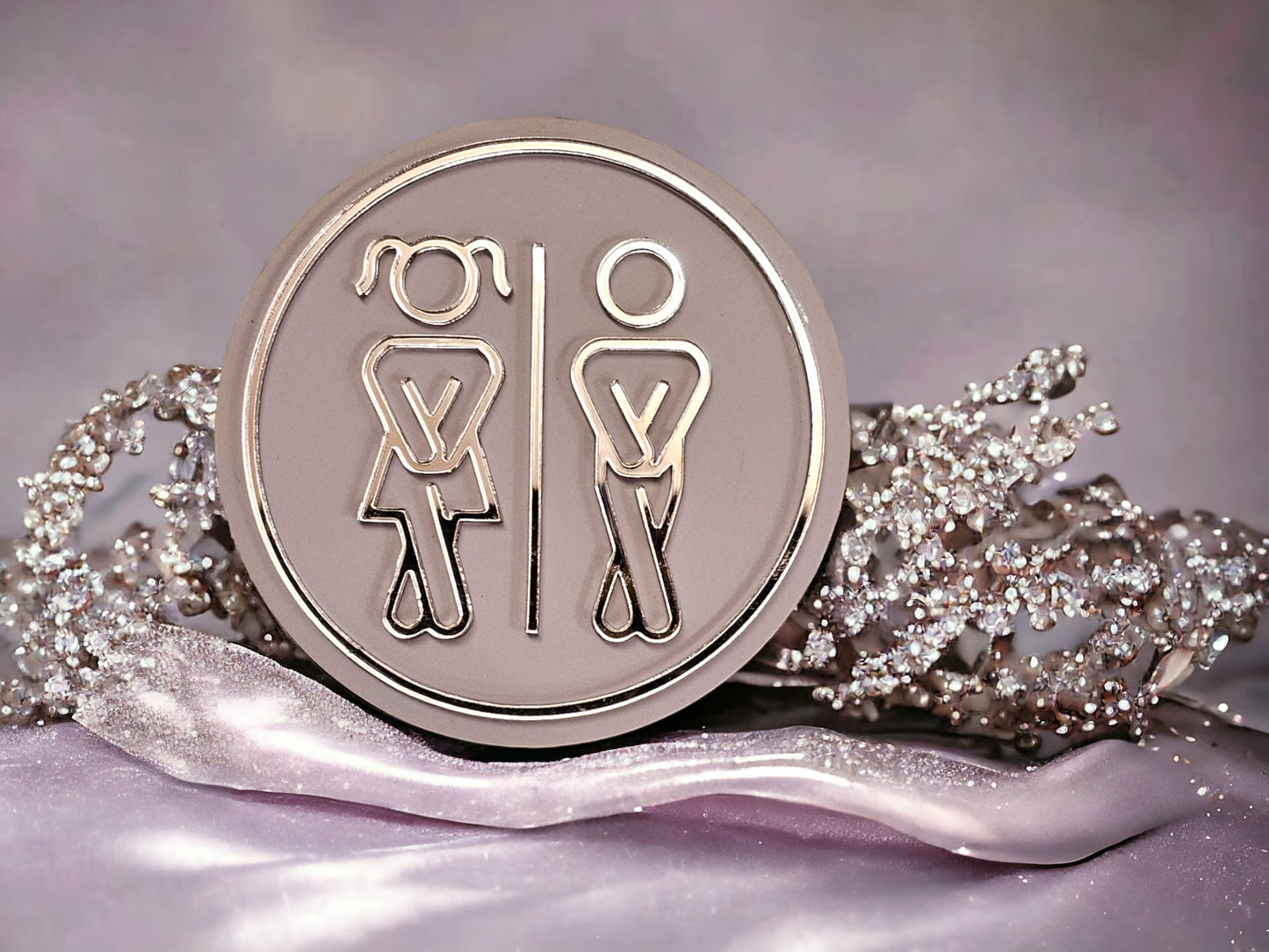 Mini bathroom sign, restroom sign, acrylic sign, salon sign, business sign