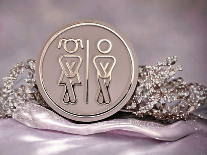 Mini bathroom sign, restroom sign, acrylic sign, salon sign, business sign