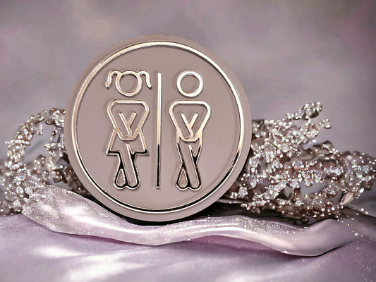 Mini bathroom sign, restroom sign, acrylic sign, salon sign, business sign