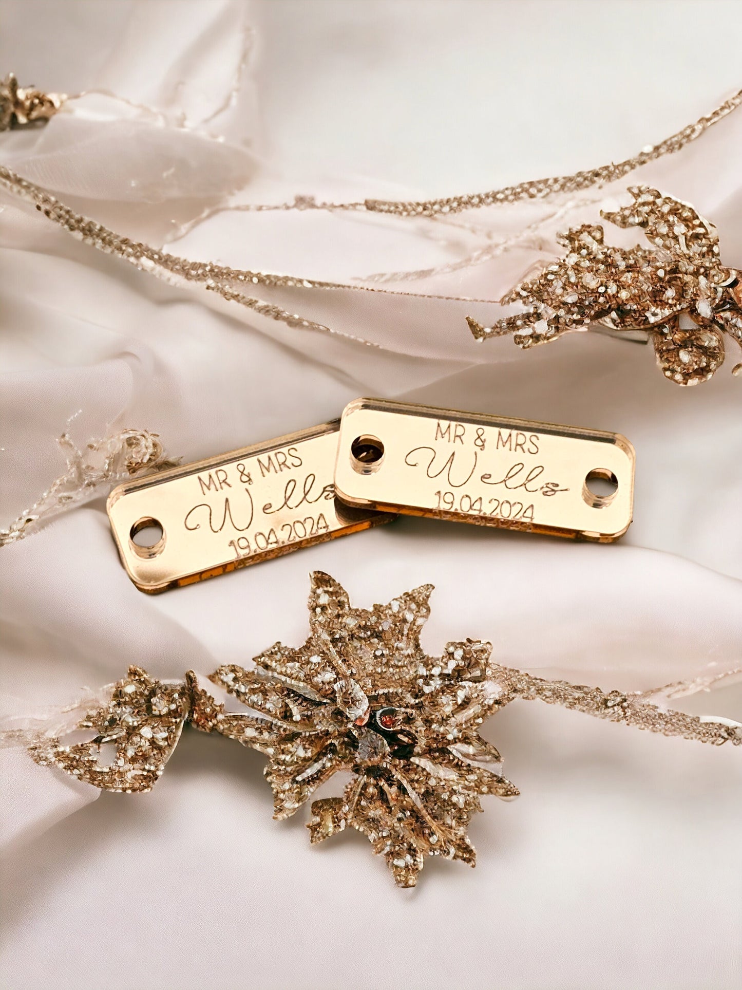 Personalised trainer tags, wedding shoes, Personalised wedding shoes, Bride, Groom, Mr and Mr, Mrs and Mrs, pair of tags