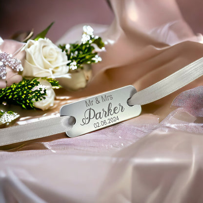 Personalised trainer tags, wedding shoes, Personalised wedding shoes, Bride, Groom, Mr and Mr, Mrs and Mrs, pair of tags, prom, birthdays