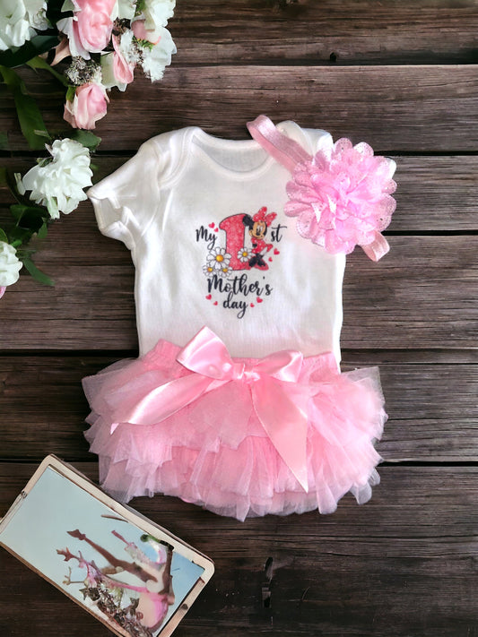 personalised girls first birthday outfit, cake smash outfit, tutu set, party outfit, first fathers day outfit