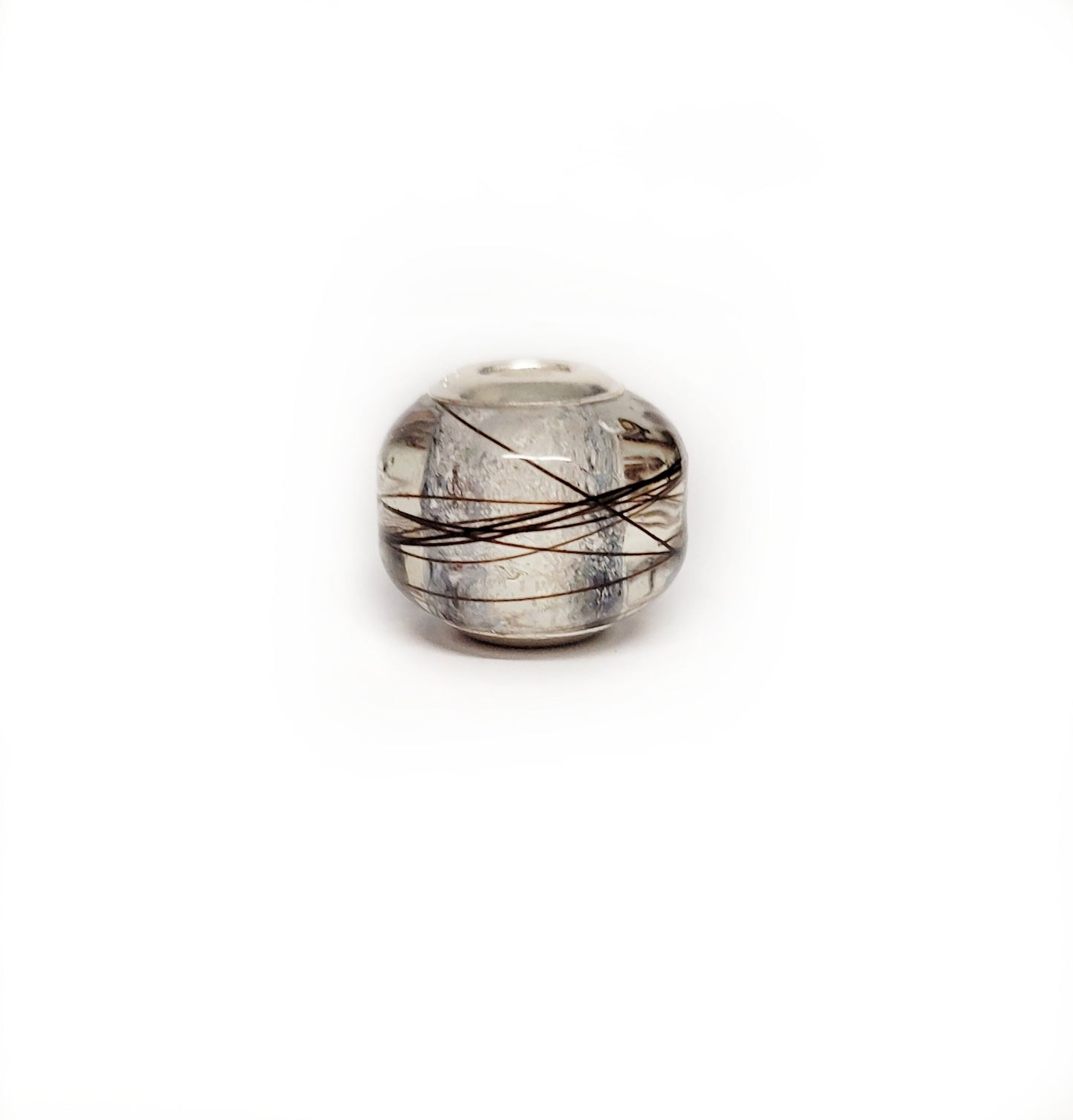 memorial bead, charm bead for horse hair, pet fur, cremation ashes, memorial jewellery,