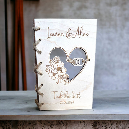 petsonalised wooden wedding card, anniversary card, personalised card, keepsake card, gift, wood card