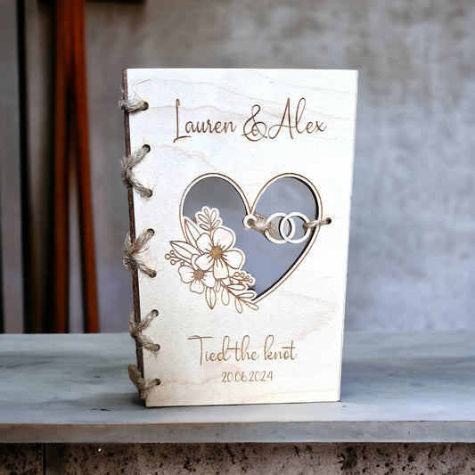 petsonalised wooden wedding card, anniversary card, personalised card, keepsake card, gift, wood card