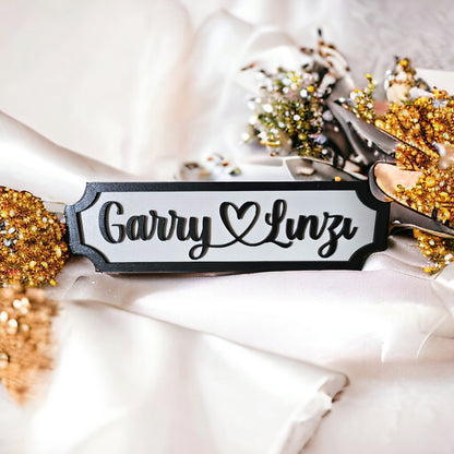 personalised couple street sign, wedding gift, 3d sign, road sign, gift for couples, anniversary