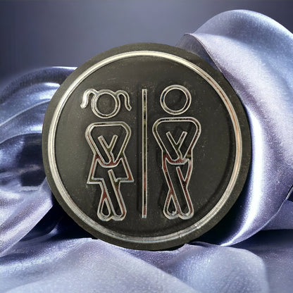 Mini bathroom sign, restroom sign, acrylic sign, salon sign, business sign