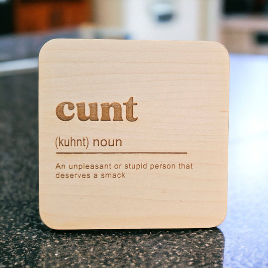 adult coaster, adult gift, cword coaster, cunt coaster, cunt noun coaster, office humour, offensive coaster, funny rude coaster