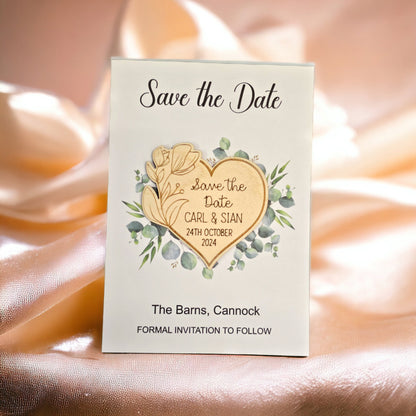 save the date magnets, personalised wedding stationery, save the date card with magnet, wedding keepsake, floral botanical wedding, modern