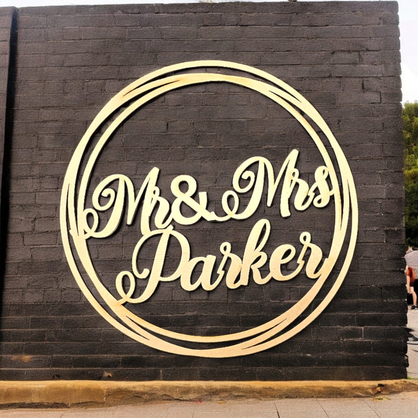 Personalised Mr and  Mrs hoop, name hoop, scribble hoop, Mrs and Mrs, Mr and Mr, rustic, various sizes, wood, mdf, wall art