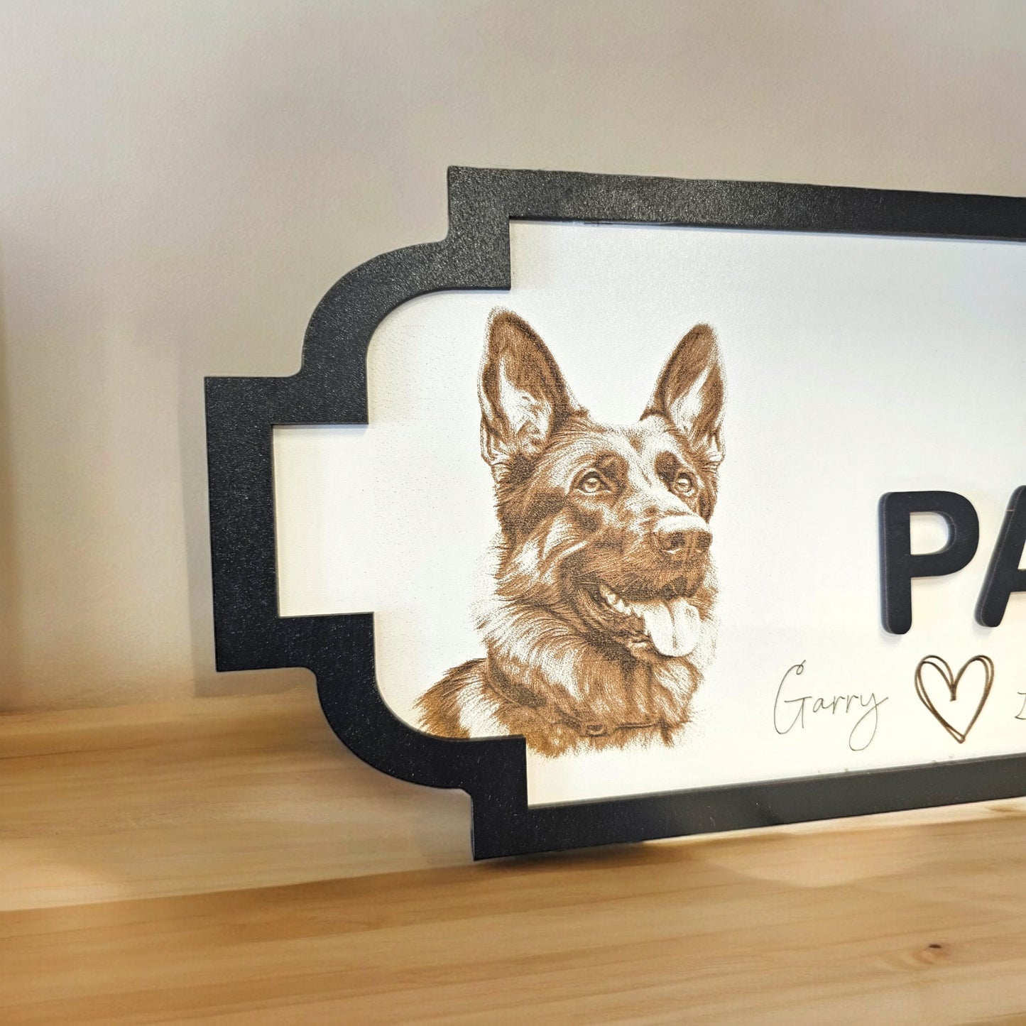 personalised dog breed street sign, family name steet sign, dog breed, 3d sign, road sign, gift for couples, anniversary, new home gift
