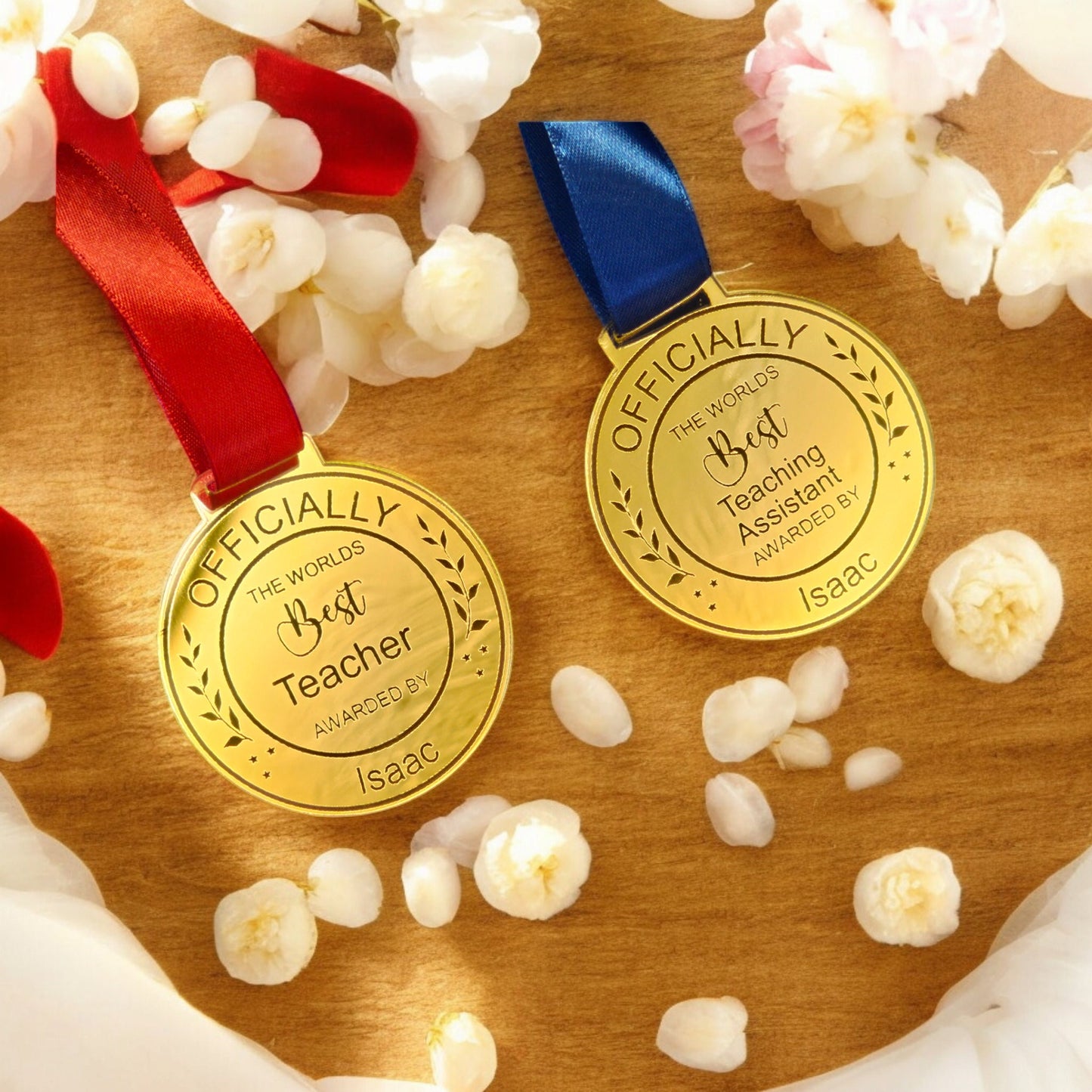 Personalised Teacher medal, Teaching assistant medal, personalised medal, gift bag, best teacher, end of year gift, leavers gifts