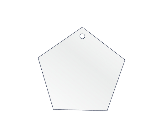 Acrylic pentagon  8cm pack of 6