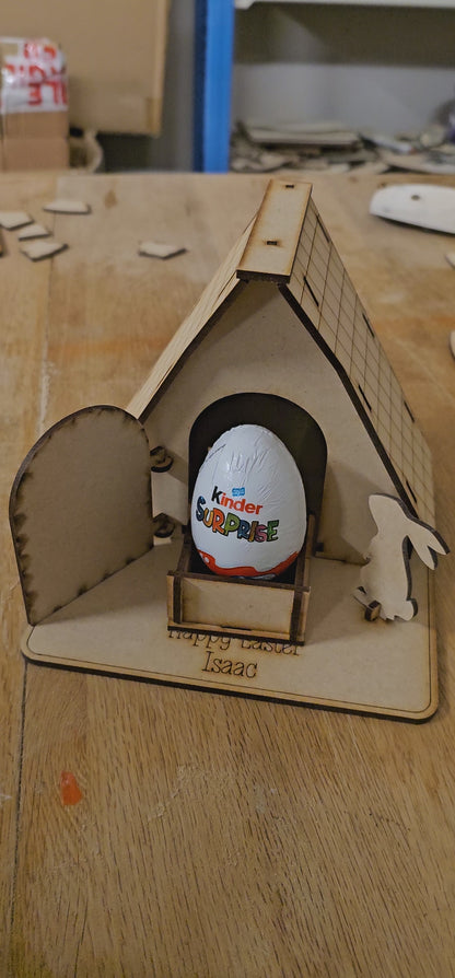 Bunny egg holder house mdf blank