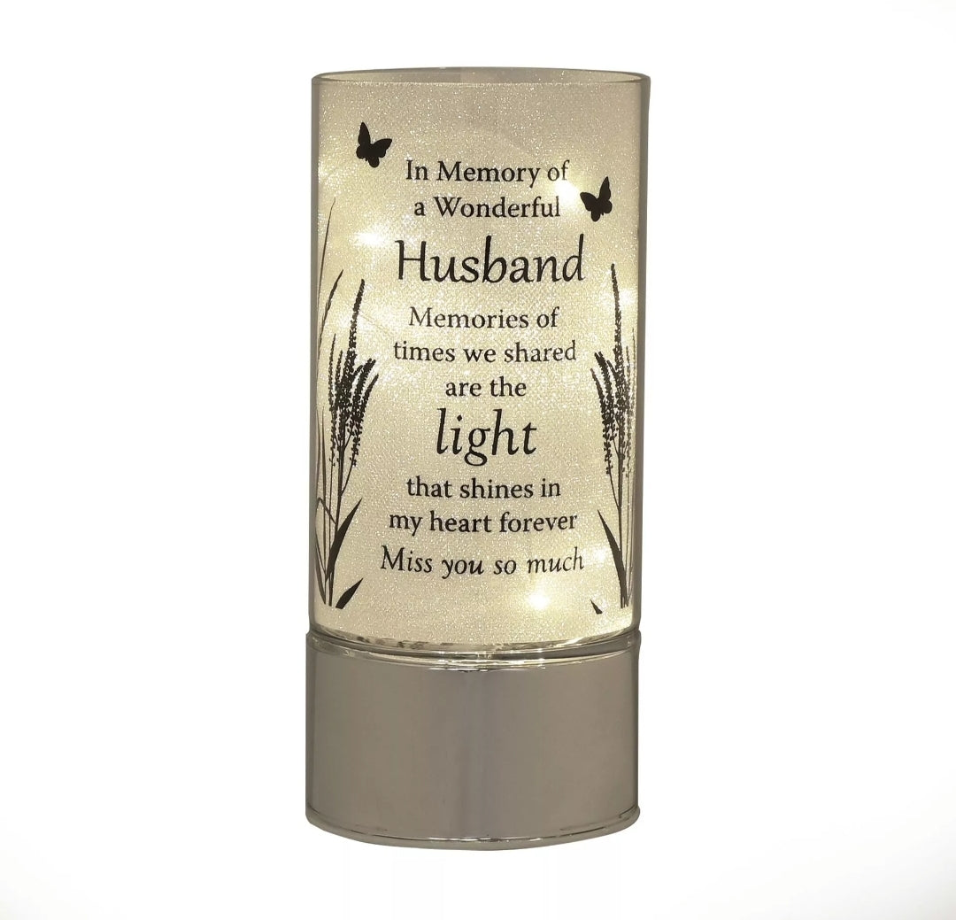 Memorial LED Light – Mum, Dad, Husband & Loved One Remembrance Lamp | Bereavement Sympathy Gift