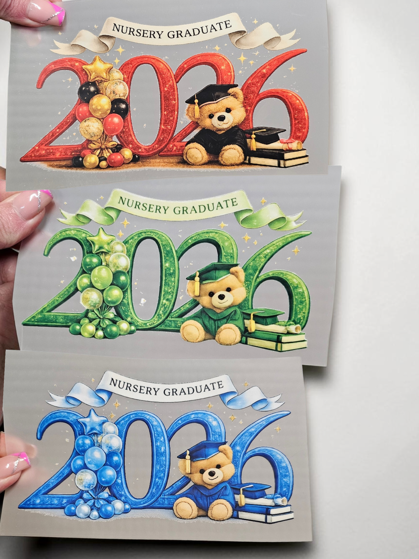 Nursery graduate bear 2026 dtf transfer, Nursery leavers