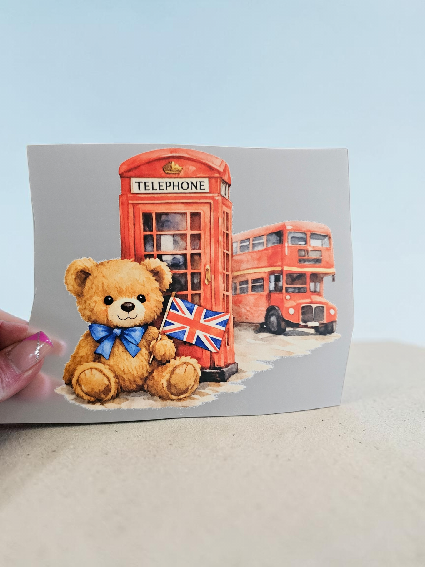 Pink glitter effect Leavers 2026 DTF print