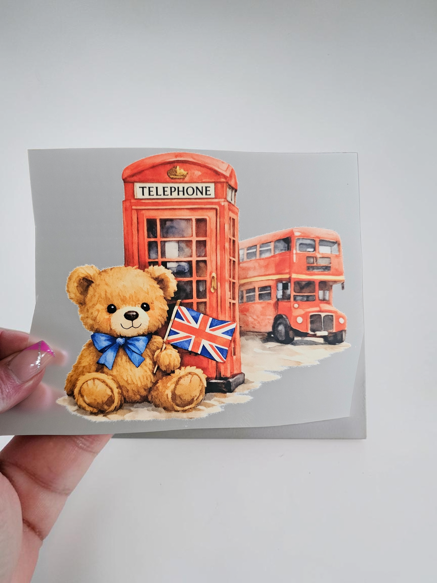 Pink glitter effect Leavers 2026 DTF print