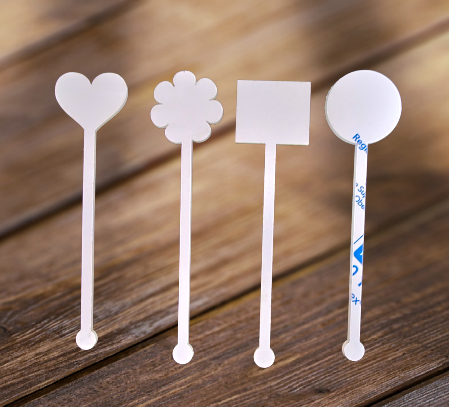 Pack of 10 acrylic drink stirrers, acrylic stirrer sticks blanks