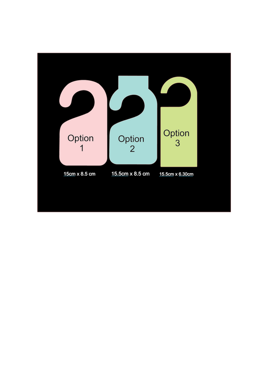 Acrylic wardrobe dividers, door hangers blanks pack of 6