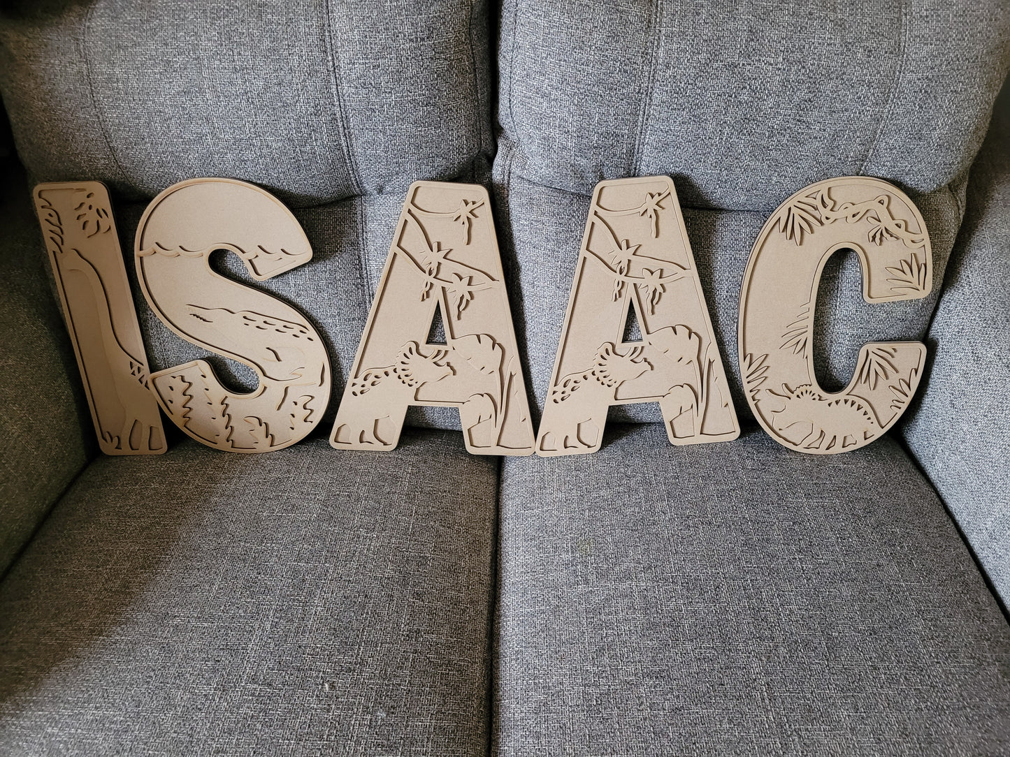 Dinosaur letters Double layered mdf blanks various sizes