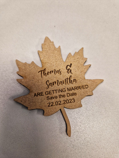 Personalised Wedding save the date fridge magnets