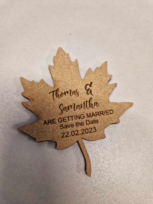 Personalised Wedding save the date fridge magnets