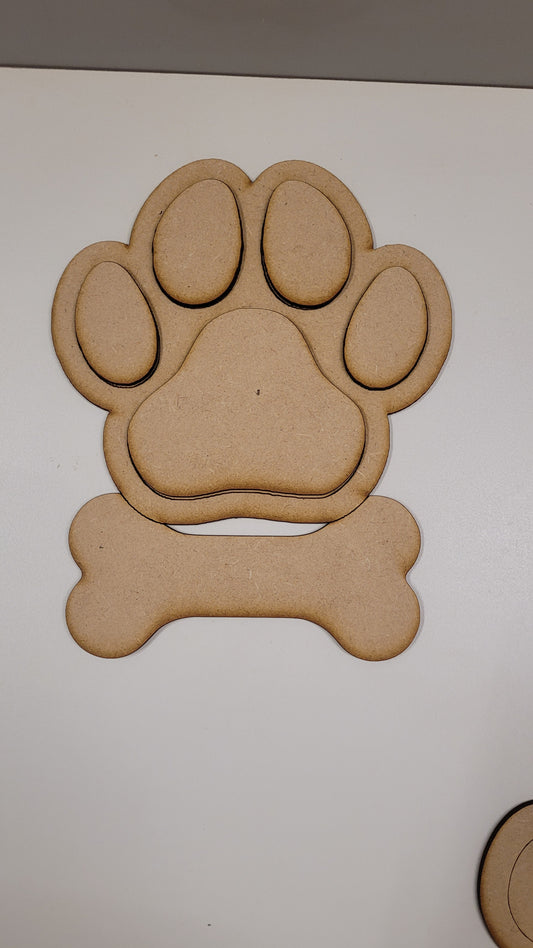 Dog Paw lead holder blanks