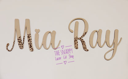 Leopard print wall names