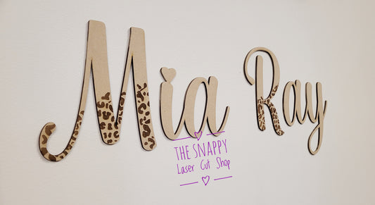 Leopard print wall names