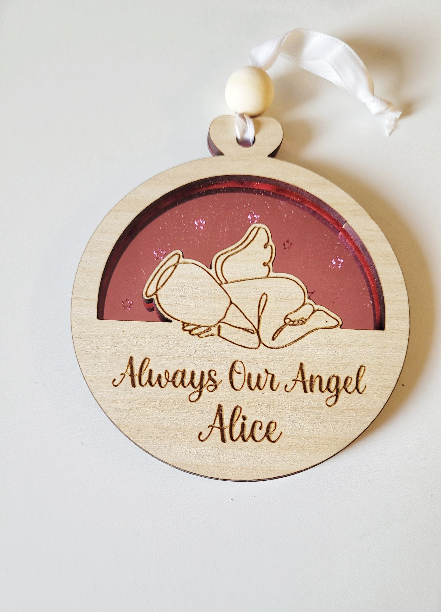 Personalised memorial baubles