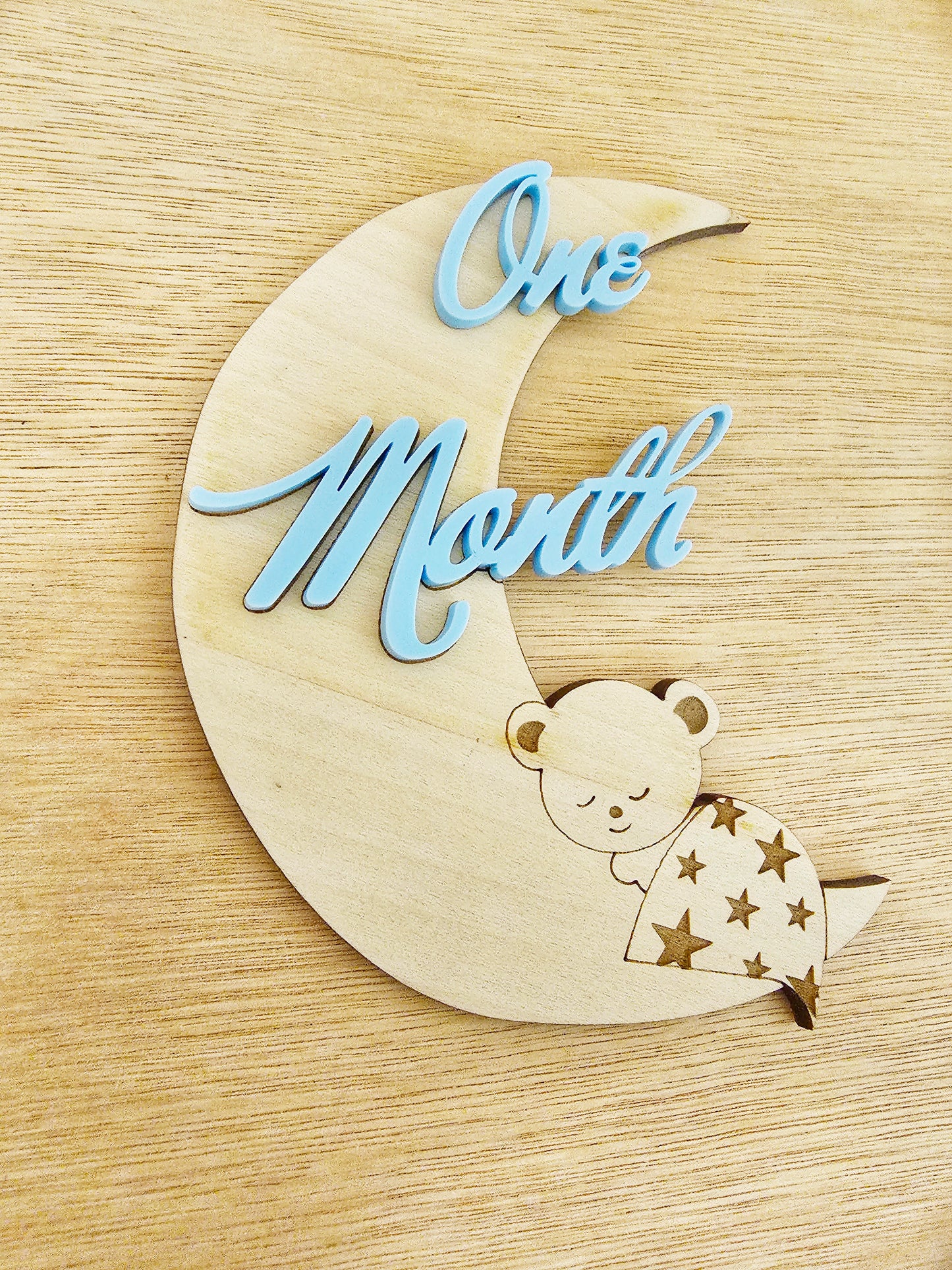 Baby Mile Stone set of 12 Moon Crescents