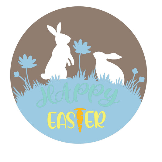 2 bunny multi layer blank plaque 20cm
